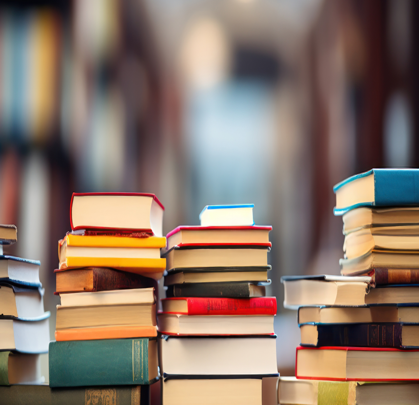 Stack of books representing education